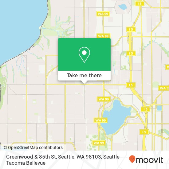 Greenwood & 85th St, Seattle, WA 98103 map