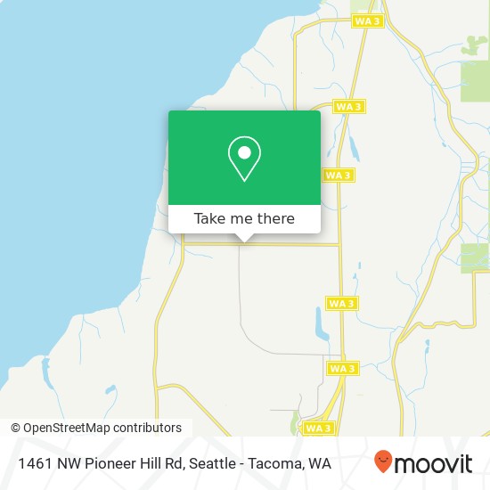 Mapa de 1461 NW Pioneer Hill Rd, Poulsbo, WA 98370