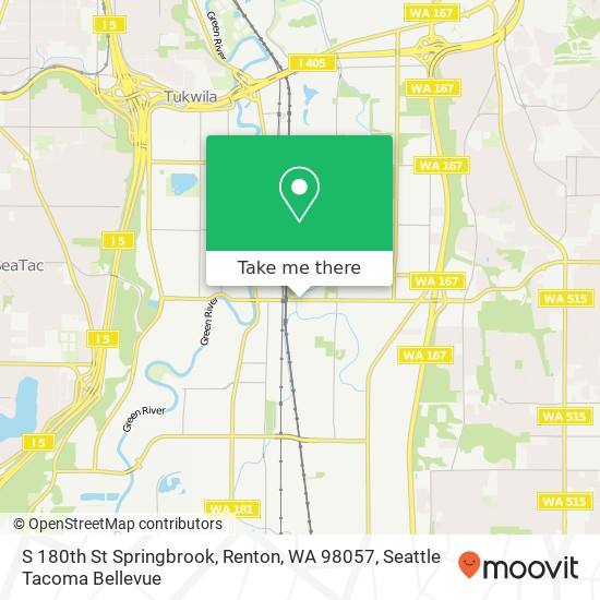 S 180th St Springbrook, Renton, WA 98057 map