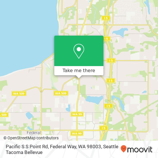 Mapa de Pacific S S Point Rd, Federal Way, WA 98003