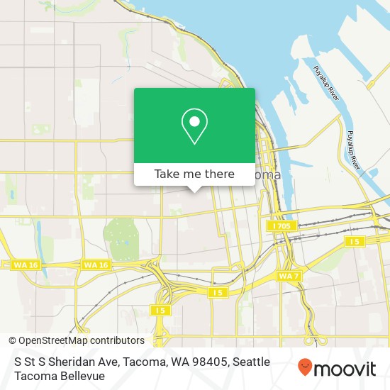 S St S Sheridan Ave, Tacoma, WA 98405 map