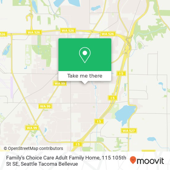 Family's Choice Care Adult Family Home, 115 105th St SE map