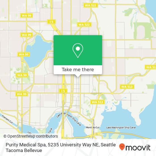 Mapa de Purity Medical Spa, 5235 University Way NE