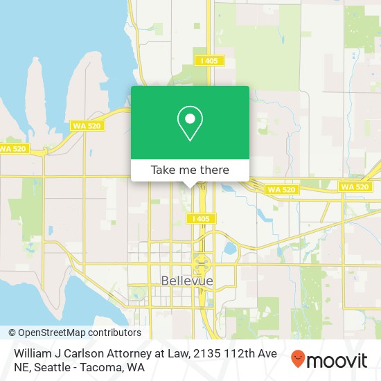 Mapa de William J Carlson Attorney at Law, 2135 112th Ave NE