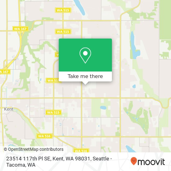 Mapa de 23514 117th Pl SE, Kent, WA 98031