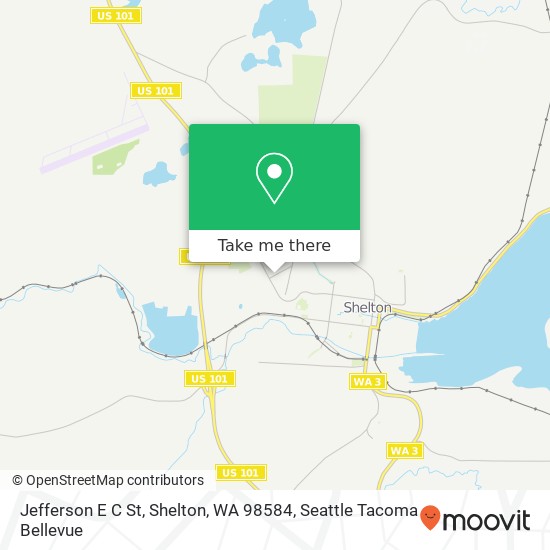 Mapa de Jefferson E C St, Shelton, WA 98584