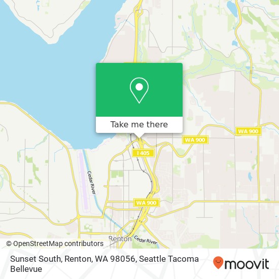 Mapa de Sunset South, Renton, WA 98056