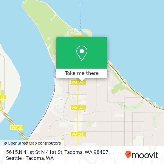 Mapa de 5615,N 41st St N 41st St, Tacoma, WA 98407