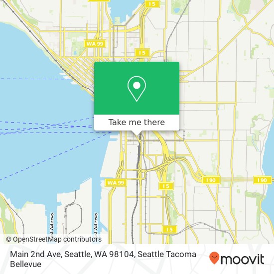 Mapa de Main 2nd Ave, Seattle, WA 98104