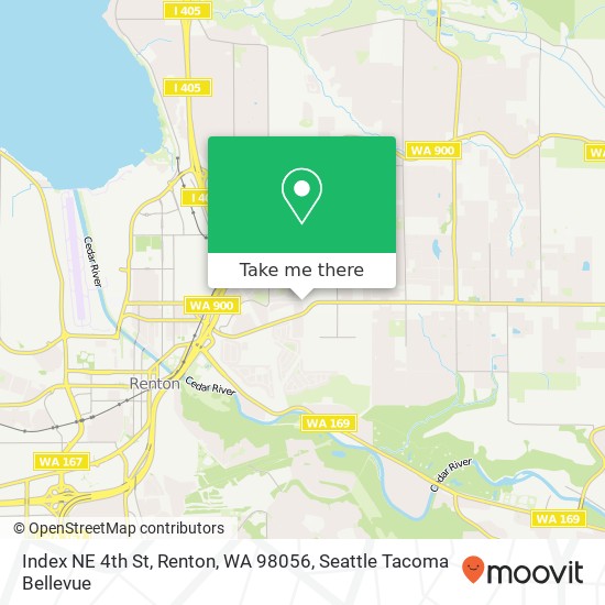 Mapa de Index NE 4th St, Renton, WA 98056