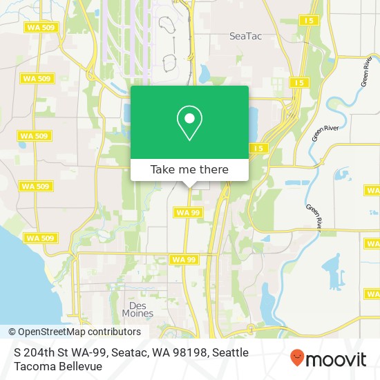 S 204th St WA-99, Seatac, WA 98198 map