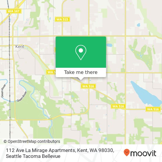 112 Ave La Mirage Apartments, Kent, WA 98030 map