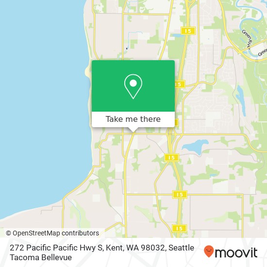 Mapa de 272 Pacific Pacific Hwy S, Kent, WA 98032