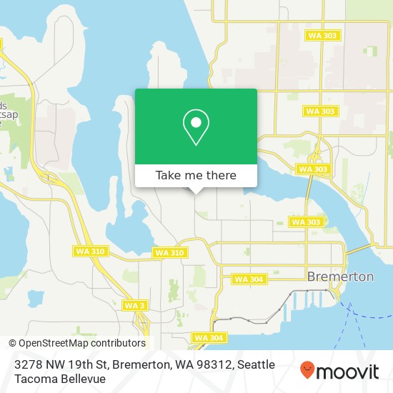 Mapa de 3278 NW 19th St, Bremerton, WA 98312