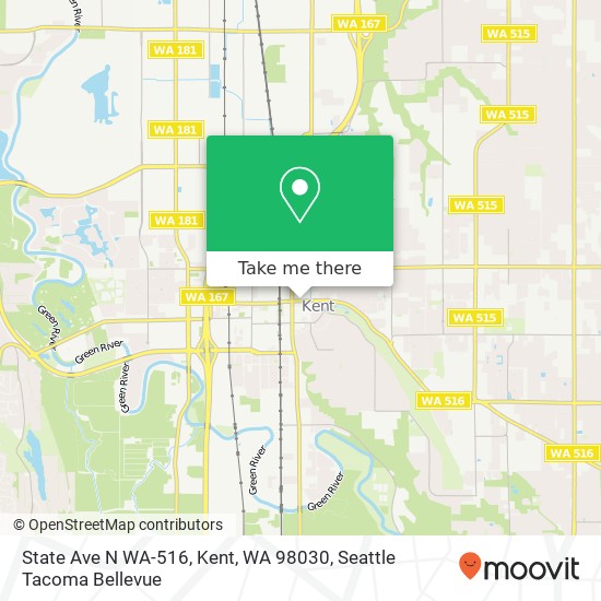 State Ave N WA-516, Kent, WA 98030 map