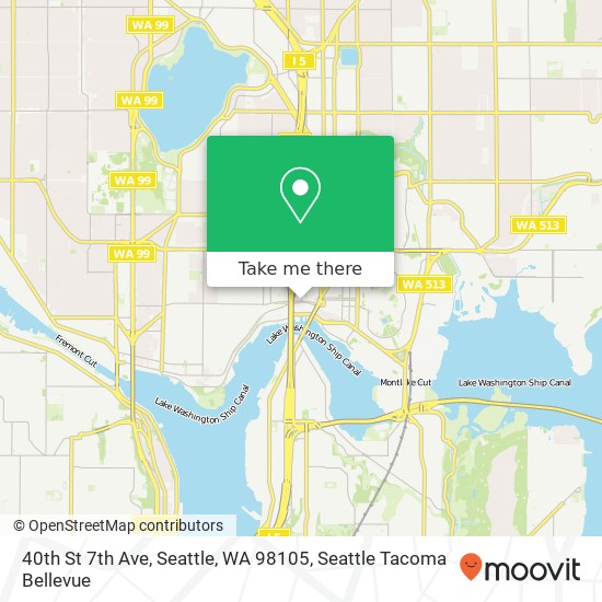 Mapa de 40th St 7th Ave, Seattle, WA 98105