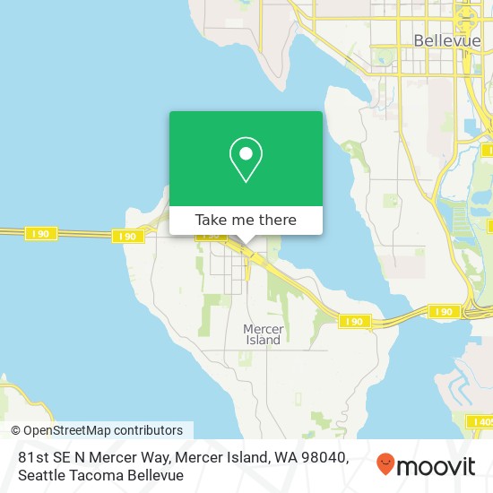 81st SE N Mercer Way, Mercer Island, WA 98040 map