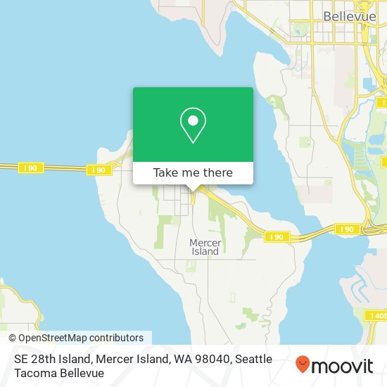 Mapa de SE 28th Island, Mercer Island, WA 98040