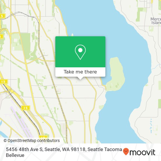 Mapa de 5456 48th Ave S, Seattle, WA 98118