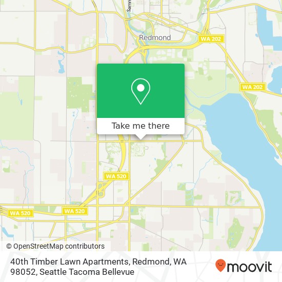 Mapa de 40th Timber Lawn Apartments, Redmond, WA 98052