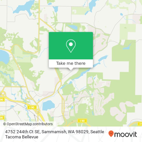 Mapa de 4752 244th Ct SE, Sammamish, WA 98029