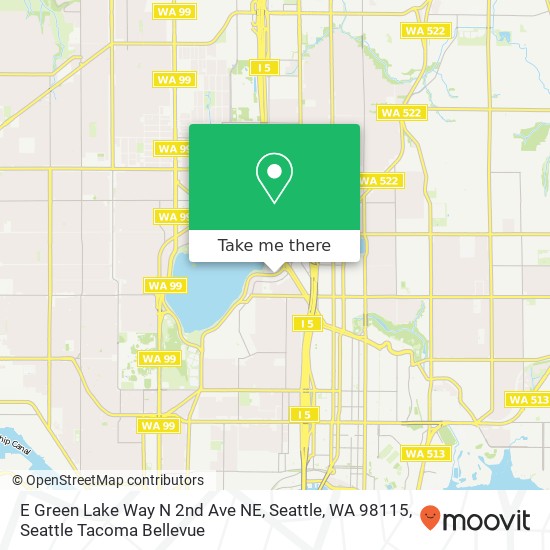 E Green Lake Way N 2nd Ave NE, Seattle, WA 98115 map