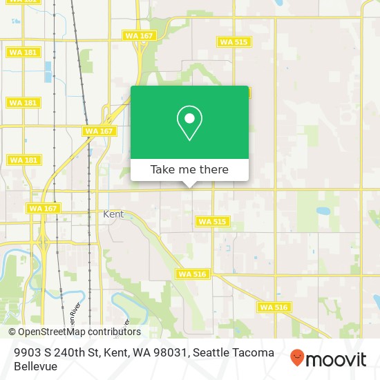 Mapa de 9903 S 240th St, Kent, WA 98031