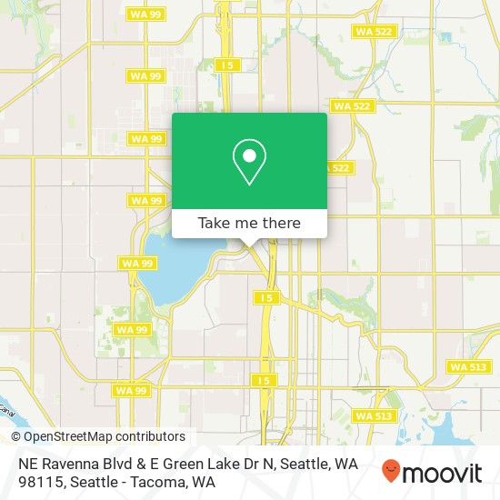 Mapa de NE Ravenna Blvd & E Green Lake Dr N, Seattle, WA 98115