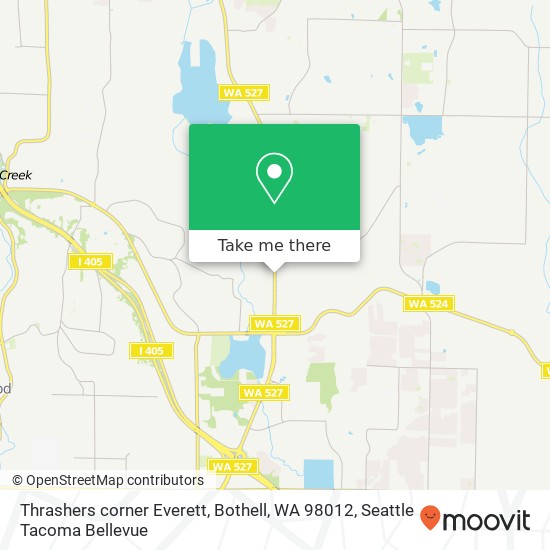 Thrashers corner Everett, Bothell, WA 98012 map