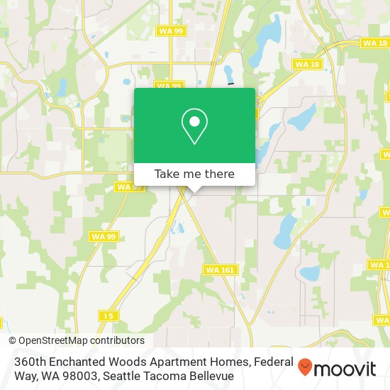 360th Enchanted Woods Apartment Homes, Federal Way, WA 98003 map