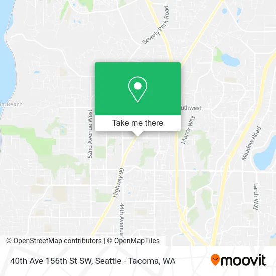 40th Ave 156th St SW map