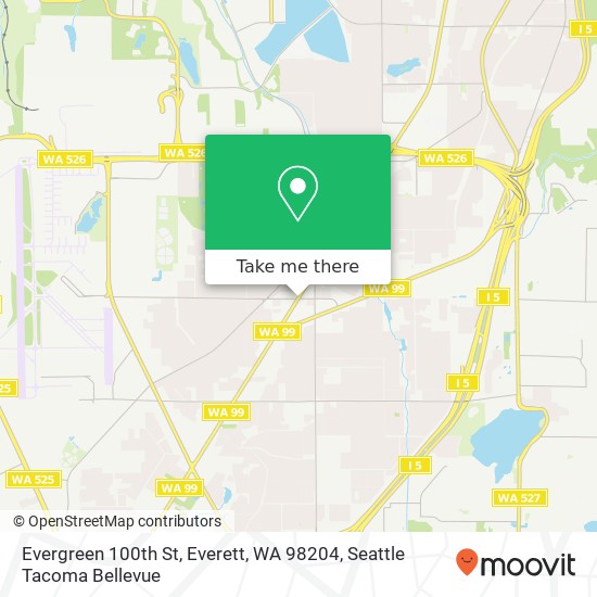 Mapa de Evergreen 100th St, Everett, WA 98204