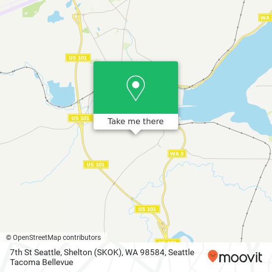 Mapa de 7th St Seattle, Shelton (SKOK), WA 98584