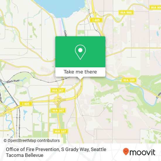 Office of Fire Prevention, S Grady Way map