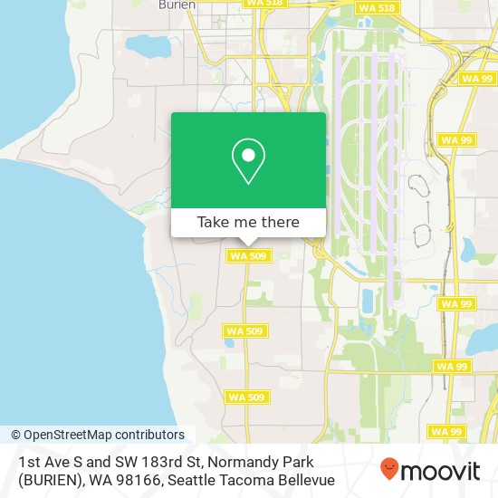 1st Ave S and SW 183rd St, Normandy Park (BURIEN), WA 98166 map