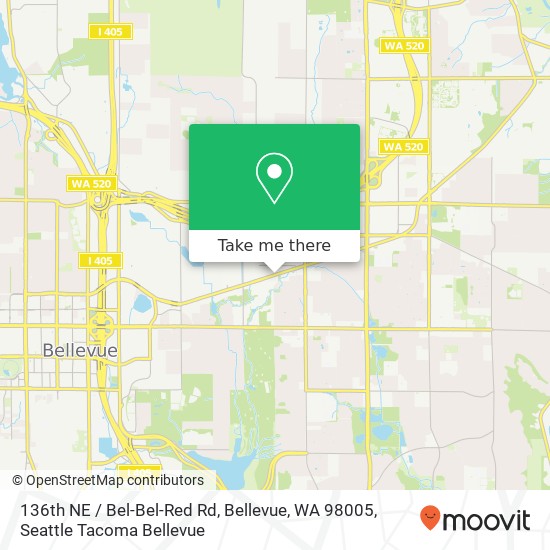 Mapa de 136th NE / Bel-Bel-Red Rd, Bellevue, WA 98005