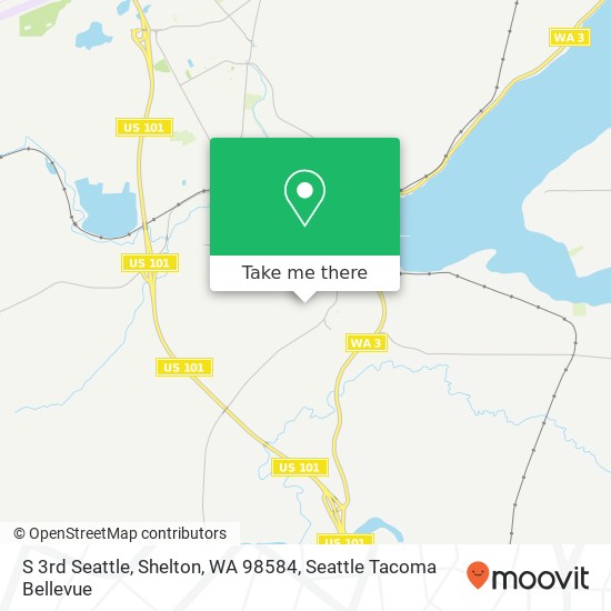 Mapa de S 3rd Seattle, Shelton, WA 98584