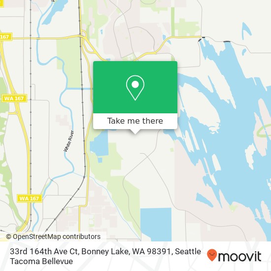 Mapa de 33rd 164th Ave Ct, Bonney Lake, WA 98391