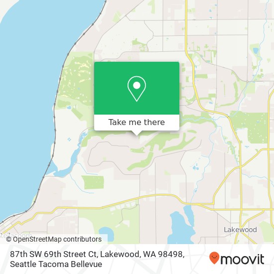 Mapa de 87th SW 69th Street Ct, Lakewood, WA 98498