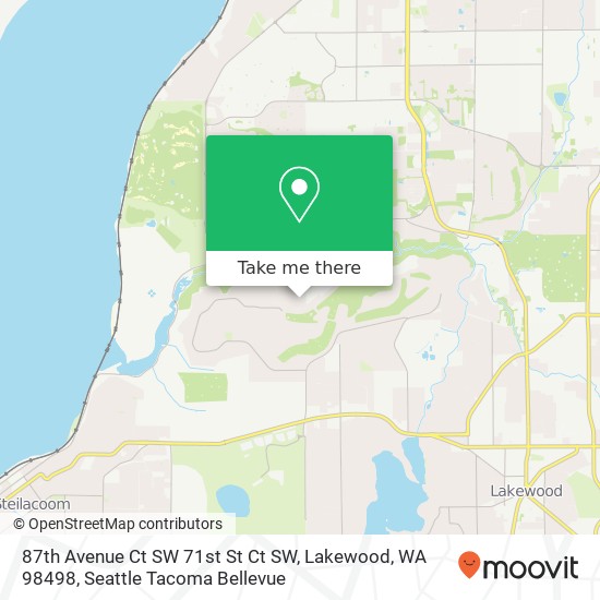 Mapa de 87th Avenue Ct SW 71st St Ct SW, Lakewood, WA 98498