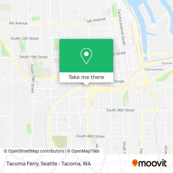 Tacoma Ferry map