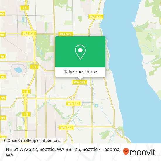 Mapa de NE St WA-522, Seattle, WA 98125