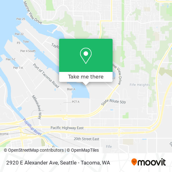 Mapa de 2920 E Alexander Ave, Tacoma, WA 98421