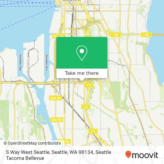 S Way West Seattle, Seattle, WA 98134 map