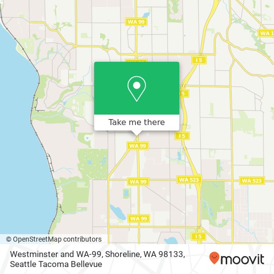 Mapa de Westminster and WA-99, Shoreline, WA 98133