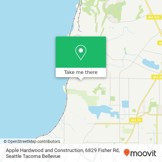 Mapa de Apple Hardwood and Construction, 6829 Fisher Rd