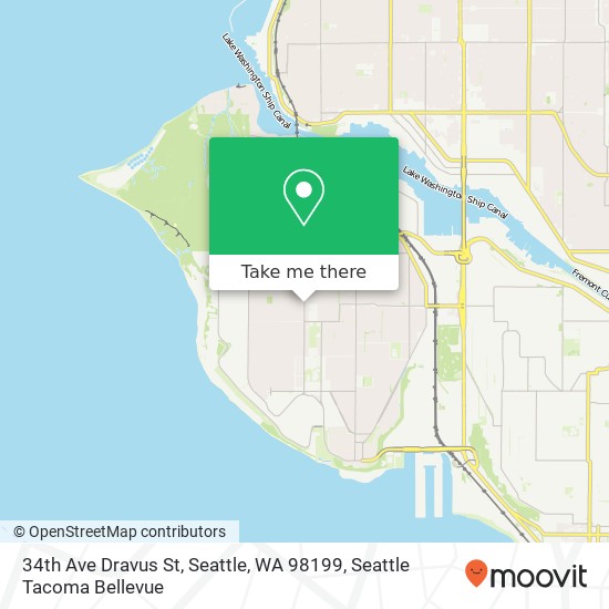 Mapa de 34th Ave Dravus St, Seattle, WA 98199