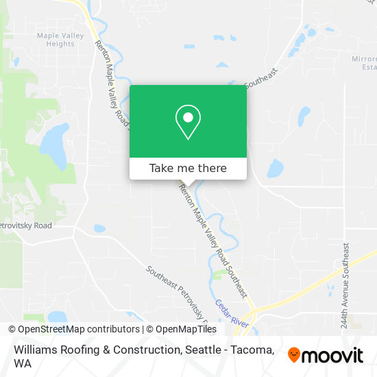 Williams Roofing & Construction map