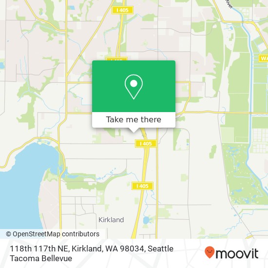 Mapa de 118th 117th NE, Kirkland, WA 98034