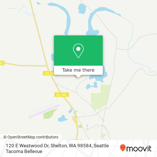 Mapa de 120 E Westwood Dr, Shelton, WA 98584